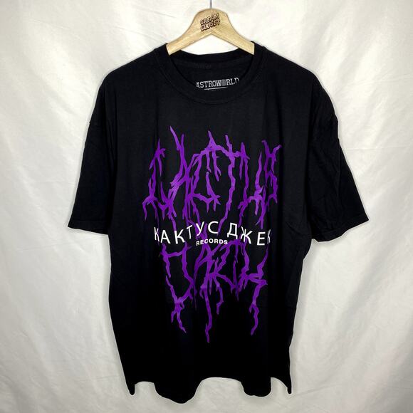 Travis Scott Cactus Jack Astroworld Festival DJ Screw Hip Hop Rap Tour Merch Tee - Picture 1 of 3